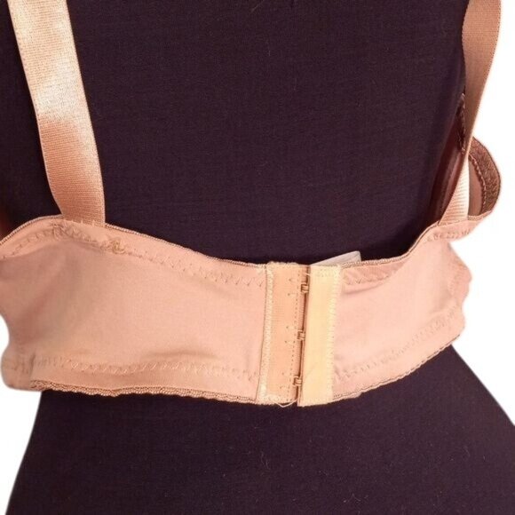 Delta Burke 38C Bra Beige Adjustable Straps Underwire Support Bow NEW - Picture 7 of 8